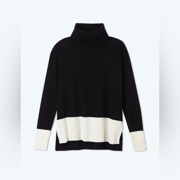 summersalt Sweaters - NWT Summersalt The Coziest Cashmere Blend Turtleneck Sea‎ Urchin & White Sand XS
